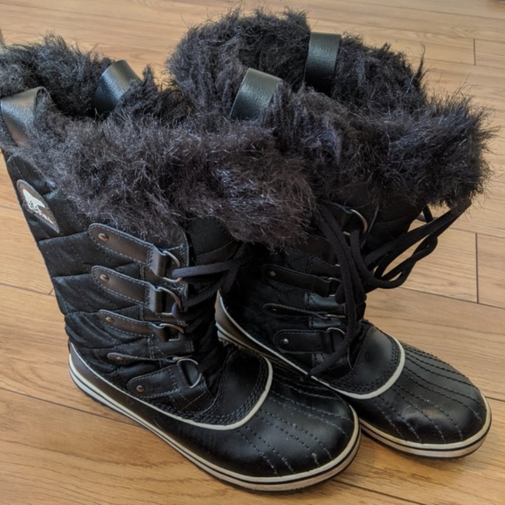 Sorel Tofino black tall winter faux fur boots - Picture 8 of 8
